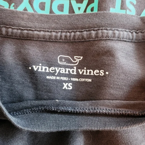 Vineyard Vines Happy St. Paddy's Day Long Sleeve Blue T-Shirt Men's Size XS - Picture 3 of 7